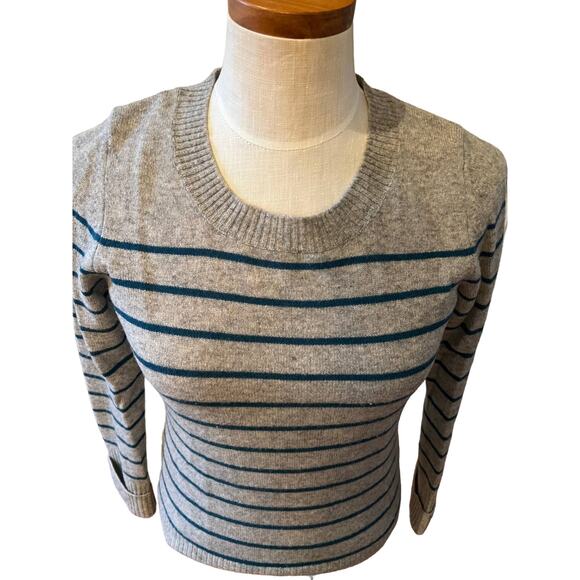 Fenn Wright Manson Gray Striped Cashmere sweater S - Picture 2 of 5